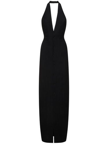 Linen Blend Long Halter Neck Vest Dress - PETAR PETROV - Modalova