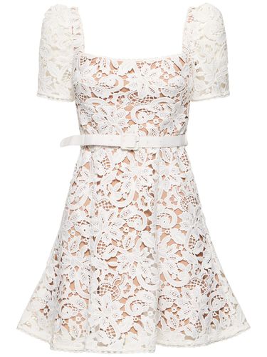 Floral Lace Mini Dress - SELF-PORTRAIT - Modalova