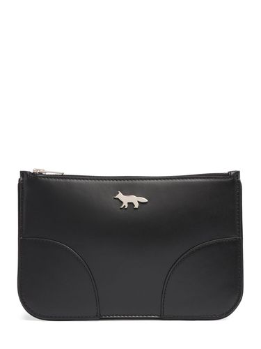 Pochette Boogie In Pelle Con Zip - MAISON KITSUNÉ - Modalova