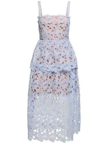 Organza Lace Midi Dress - SELF-PORTRAIT - Modalova