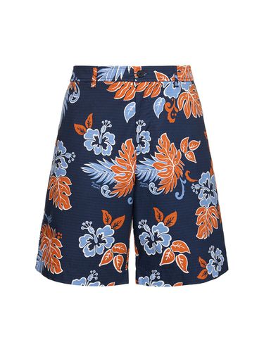 Board Printed Cotton Shorts - MAISON KITSUNÉ - Modalova