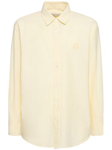 Contour Fox Head Skate Cotton Shirt - MAISON KITSUNÉ - Modalova