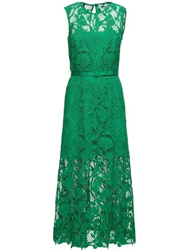 Lace Sleeveless Midi Dress - SELF-PORTRAIT - Modalova