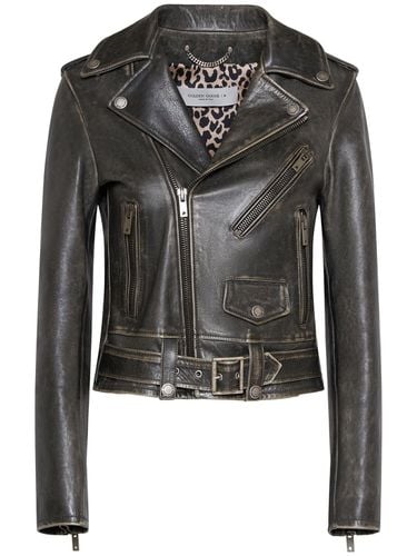 Golden Chiodo Bull Leather Jacket - GOLDEN GOOSE - Modalova