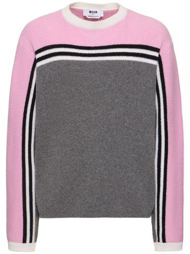 Striped Intarsia Knit Sweater - MSGM - Modalova