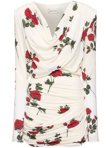 Rose Printed Jersey Mini Dress - MAGDA BUTRYM - Modalova