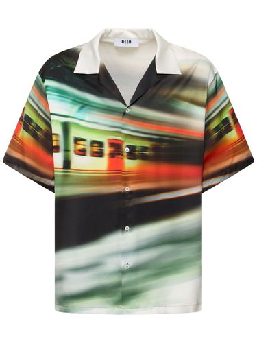 Speedy Metro Print Short Sleeve Shirt - MSGM - Modalova