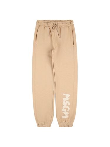 Pantalones De Felpa De Algodón - MSGM - Modalova