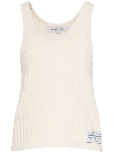 Journey Ribbed Tank Top - GOLDEN GOOSE - Modalova