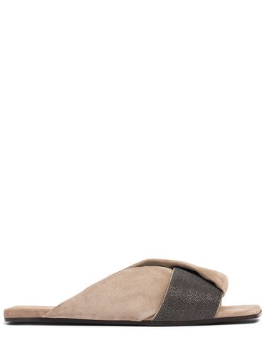 Mm Suede Slide Sandals - BRUNELLO CUCINELLI - Modalova