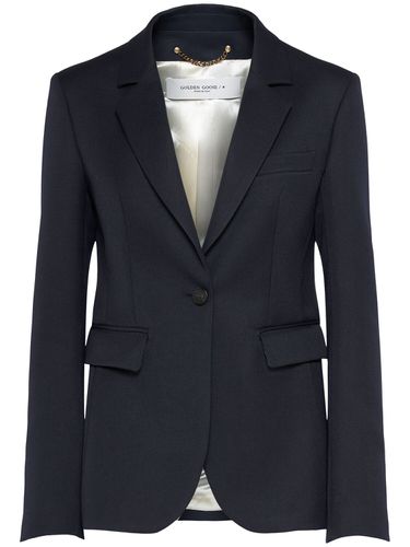 Golden Single Breasted Wool Blazer - GOLDEN GOOSE - Modalova