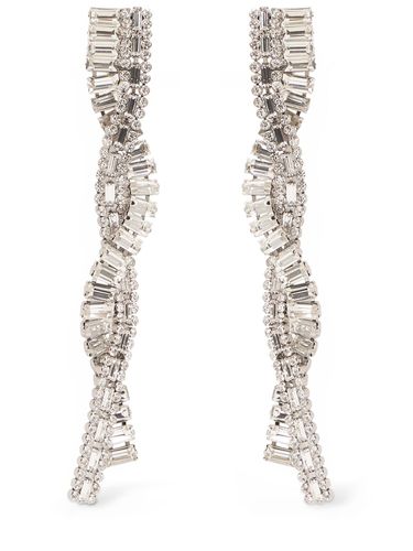 Crystal Braid Long Earrings - ALESSANDRA RICH - Modalova