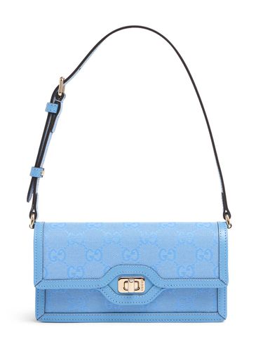 Bolso De Hombro Mini Luce De Piel Y De Lona - GUCCI - Modalova