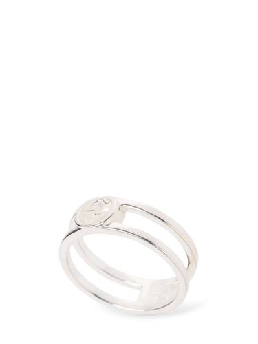 Interlocking Sterling Silver Ring - GUCCI - Modalova