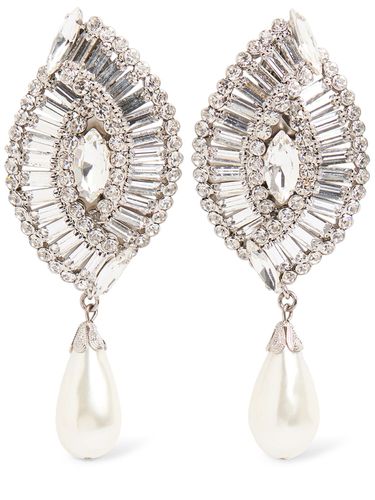 Crystal Shell Faux Pearl Earrings - ALESSANDRA RICH - Modalova