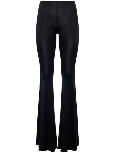 Shiny Viscose Jersey Flared Pants - GIUSEPPE DI MORABITO - Modalova