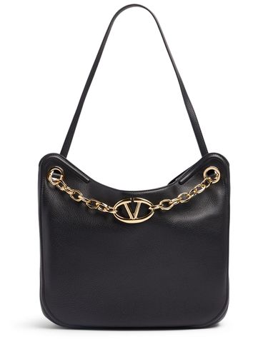 V Logo Gate Leather Tote Bag - VALENTINO GARAVANI - Modalova