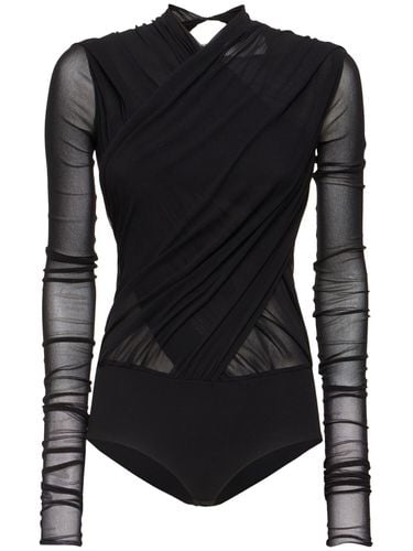 Stretch Tulle Bodysuit - PHILOSOPHY DI LORENZO SERAFINI - Modalova