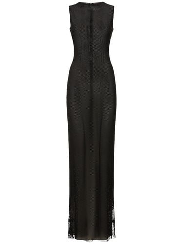 Crystal Net Sleeveless Maxi Dress - MÔNOT - Modalova