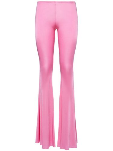 Shiny Viscose Jersey Flared Pants - GIUSEPPE DI MORABITO - Modalova