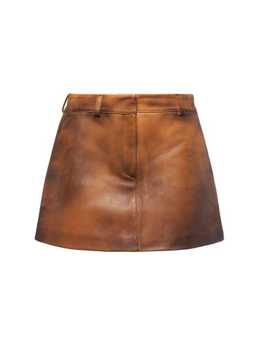 Leather Mini Skirt - GIUSEPPE DI MORABITO - Modalova