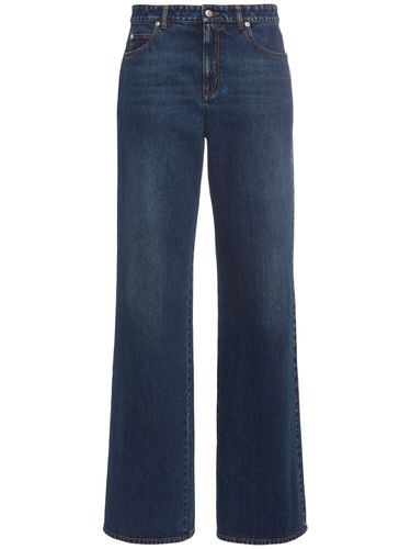 Denim Wide Leg Jeans - ALEXANDER MCQUEEN - Modalova