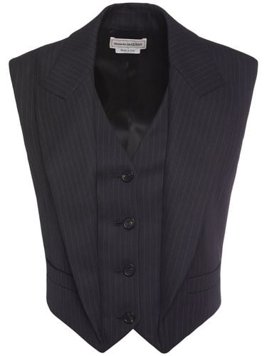 Pinstripe Wool Vest - ALEXANDER MCQUEEN - Modalova