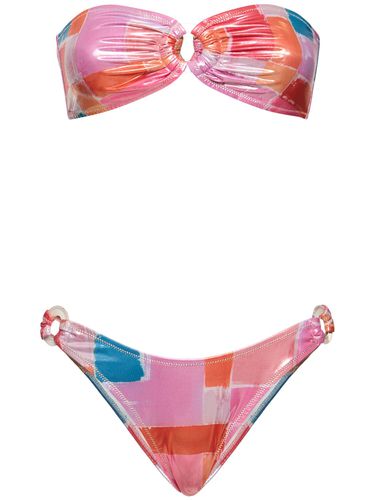 Bandcamp Printed Bandeau Bikini Set - REINA OLGA - Modalova