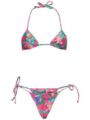 Oldie Printed Triangle Bikini Set - REINA OLGA - Modalova