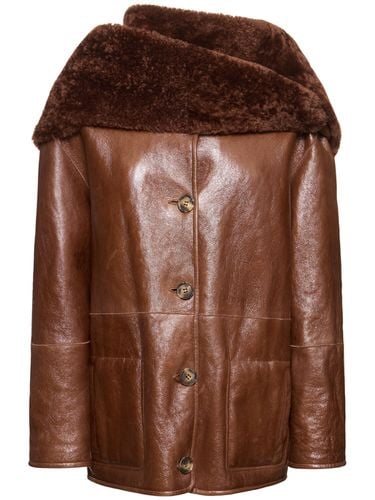 Reversible Shearling Short Coat - ALBERTA FERRETTI - Modalova