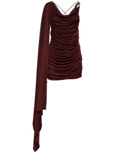 Draped Viscose Jersey Mini Dress - GIUSEPPE DI MORABITO - Modalova