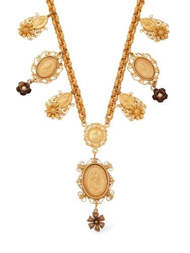 Votive Medal Charm Collar Necklace - DOLCE & GABBANA - Modalova