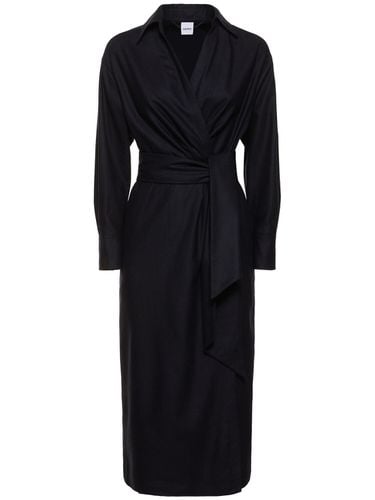 Wool Blend Flannel Midi Dress - ASPESI - Modalova