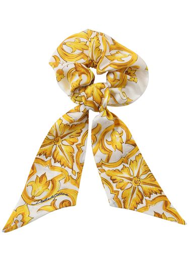 Scrunchie De Algodón Estampado - DOLCE & GABBANA - Modalova