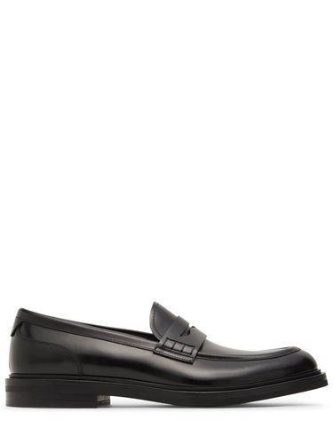 Brushed Leather Loafers - DOLCE & GABBANA - Modalova