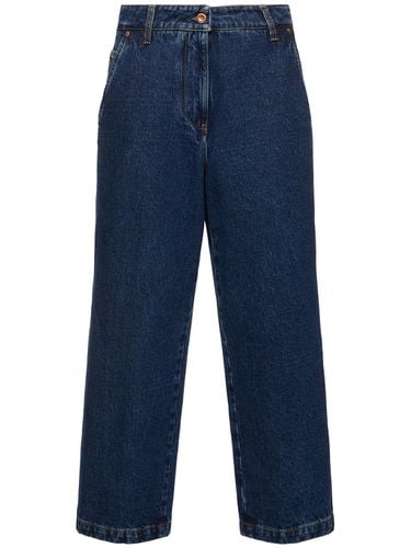 Denim High Rise Straight Jeans - ASPESI - Modalova