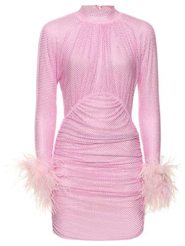 Embellished Mini Dress W/feathers - SELF-PORTRAIT - Modalova