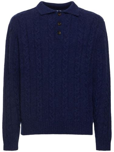 Wool Blend Long Sleeve Knit Polo - ASPESI - Modalova