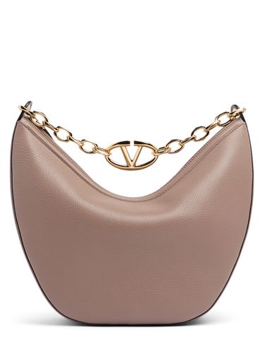 Medium Vlogo Moon Leather Shoulder Bag - VALENTINO GARAVANI - Modalova