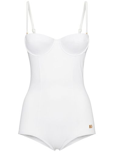 Jersey Balconette One-piece Swimsuit - DOLCE & GABBANA - Modalova