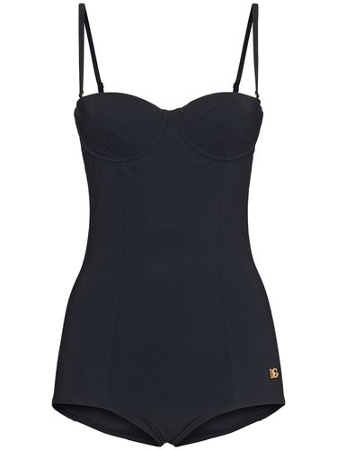 Jersey Balconette One-piece Swimsuit - DOLCE & GABBANA - Modalova