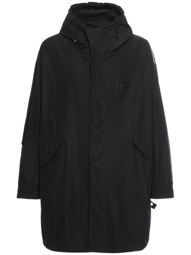 Logo Plaque Hooded Parka - DOLCE & GABBANA - Modalova