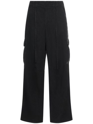 Wide Leg Linen Cargo Pants - DOLCE & GABBANA - Modalova