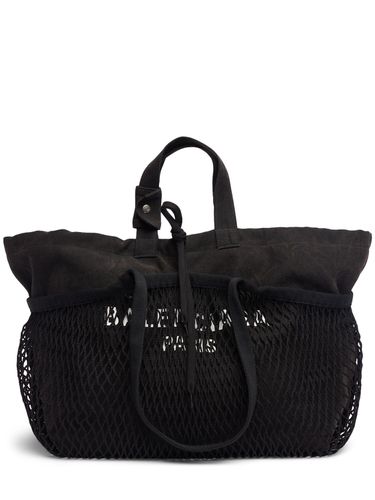 Medium 24/7 Canvas & Fishnet Tote Bags - BALENCIAGA - Modalova