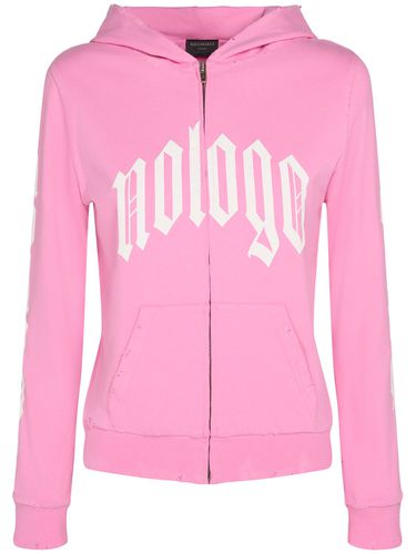 Nologo Cotton Blend Zip-up Hoodie - BALENCIAGA - Modalova