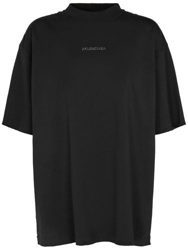 Medium Fit Embellished Jersey T-shirt - BALENCIAGA - Modalova