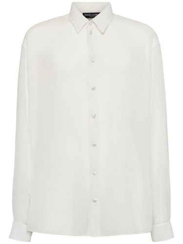 Silk Georgette Long Sleeves Shirt - DOLCE & GABBANA - Modalova