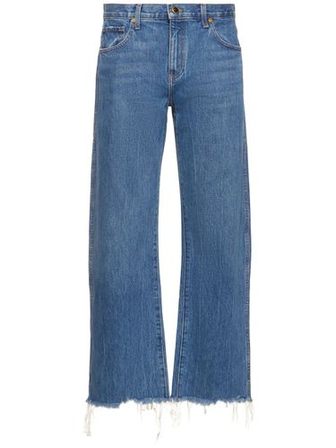 Kerrie Cotton Denim Straight Jeans - KHAITE - Modalova