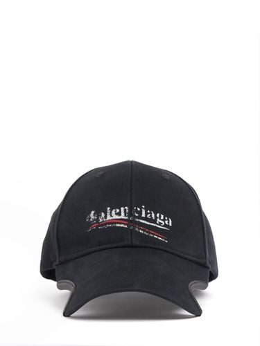 Political Cotton Drill Cap - BALENCIAGA - Modalova