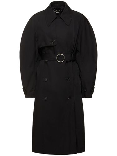 Cotton Gabardine Belted Trench Coat - STELLA MCCARTNEY - Modalova